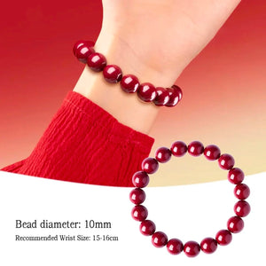 Natural Cinnabar Bracelet Eastern Spirituality for Luck and Protection BUDDHASOUL