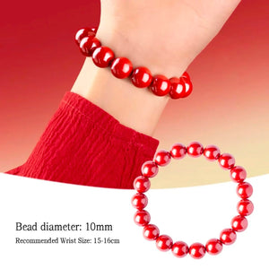 Natural Cinnabar Bracelet Eastern Spirituality for Luck and Protection BUDDHASOUL