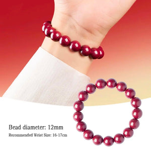 Natural Cinnabar Bracelet Eastern Spirituality for Luck and Protection BUDDHASOUL