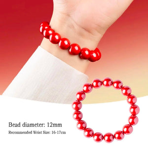 Natural Cinnabar Bracelet Eastern Spirituality for Luck and Protection BUDDHASOUL