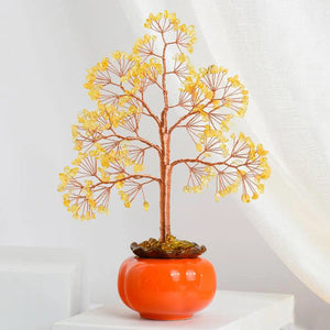 Persimmon Base Citrine FengShui Tree For Luck BuddhaSoul