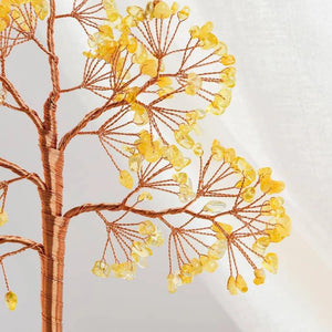 Persimmon Base Citrine FengShui Tree For Luck BUDDHASOUL