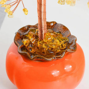 Persimmon Base Citrine FengShui Tree For Luck BuddhaSoul