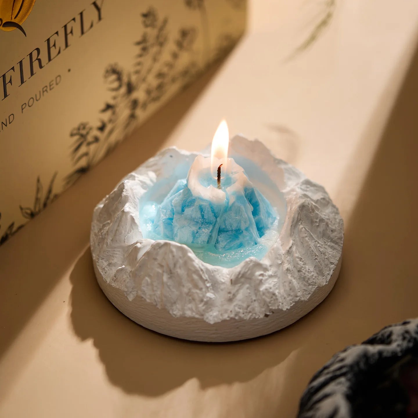 Volcano & Iceberg Scented Candles - Natural Coconut Beeswax Candle with Arctic Cedar & Everything on Earth Scents BUDDHASOUL