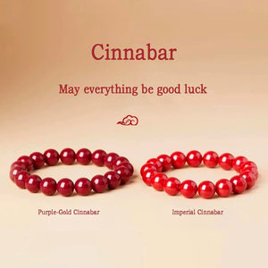 Natural Cinnabar Bracelet Eastern Spirituality for Luck and Protection BUDDHASOUL