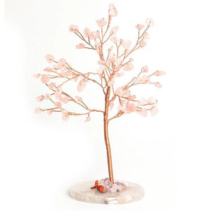 Home Office Decor Agate Base Crystal Tree for Luck and Wealth BUDDHASOUL
