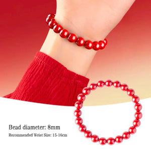 Natural Cinnabar Bracelet Eastern Spirituality for Luck and Protection BUDDHASOUL