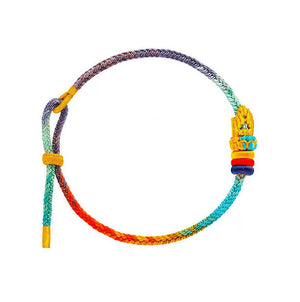 Silk Road Five Color Knot Buddhist Bracelet for Protection and luck BuddhaSoul