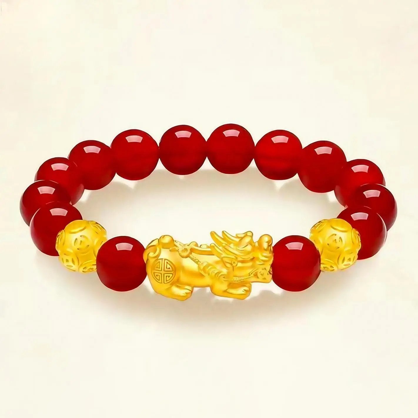 Silk Road Red Agate Double Pixiu Bracelet for Wealth and Protection BuddhaSoul