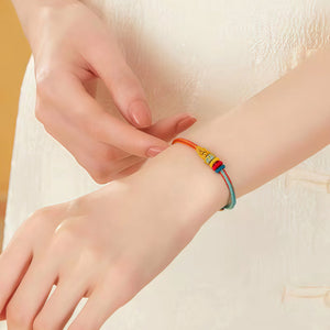 Silk Road Five Color Knot Buddhist Bracelet for Protection and luck BuddhaSoul