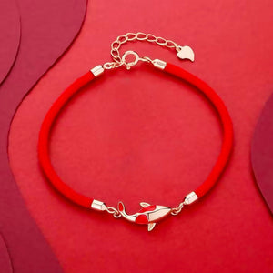 Red String Koi Bracelet Silk Road for Luck & Protection BuddhaSoul