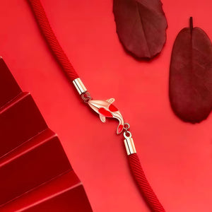 Red String Koi Bracelet Silk Road for Luck & Protection BuddhaSoul