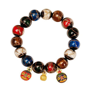 Silk Road Gemstone Feng Shui Pendant for Wealth Attraction Bracelet BuddhaSoul