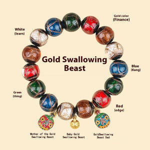 Silk Road Gemstone Feng Shui Pendant for Wealth Attraction Bracelet BuddhaSoul