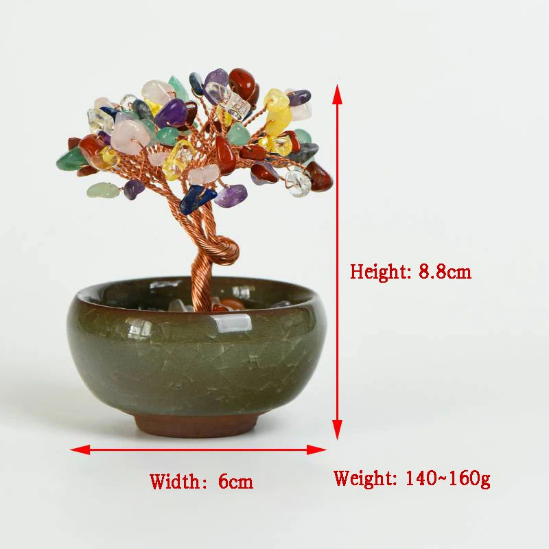 Mini Crystal Tree in Ceramic Bowl For Spiritual Growth And Luck BuddhaSoul