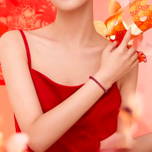 High-purity natural cinnabar bracelet for spiritual protection BuddhaSoul