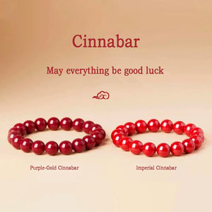 High-purity natural cinnabar bracelet for spiritual protection BuddhaSoul