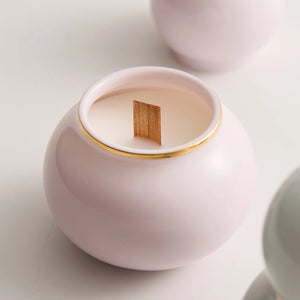 Oriental Elegant Hand-Painted Gourd Scented Candle, Natural Soy Wax Ceramic Aroma Burner BUDDHASOUL