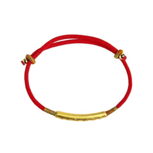 Tibetan Buddhist Six - Word Mantra Red String Bracelet for Luck BuddhaSoul
