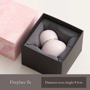 Oriental Elegant Hand-Painted Gourd Scented Candle, Natural Soy Wax Ceramic Aroma Burner BUDDHASOUL