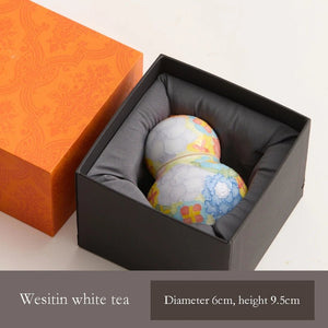 Oriental Elegant Hand-Painted Gourd Scented Candle, Natural Soy Wax Ceramic Aroma Burner BUDDHASOUL